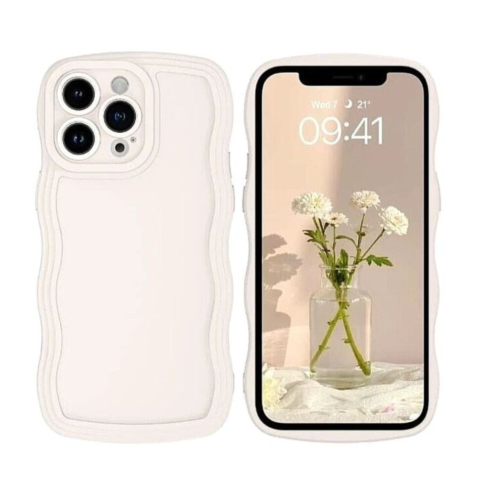 IPhone Case Wave Curly Frame Design For IPhone 14 Pro Max Soft TPU Shockproof